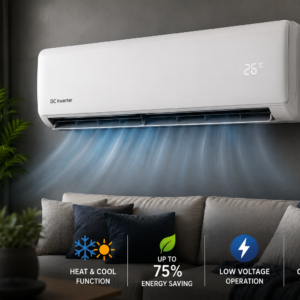 modern air conditioner in stylish living room