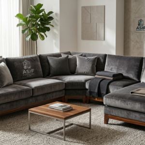 royal sheesham wood 6 seater l shape sofa set
